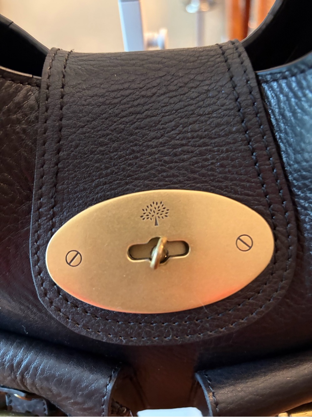 Mulberry Classic Black Leather in “Annie” Hobo Style Bag in EUC - Picture 2 of 13